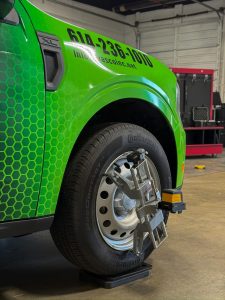 Rapid Center ADAS Calibration on vehicle wheel