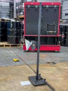 Rapid Center ADAS Calibration elements setup on garage floor
